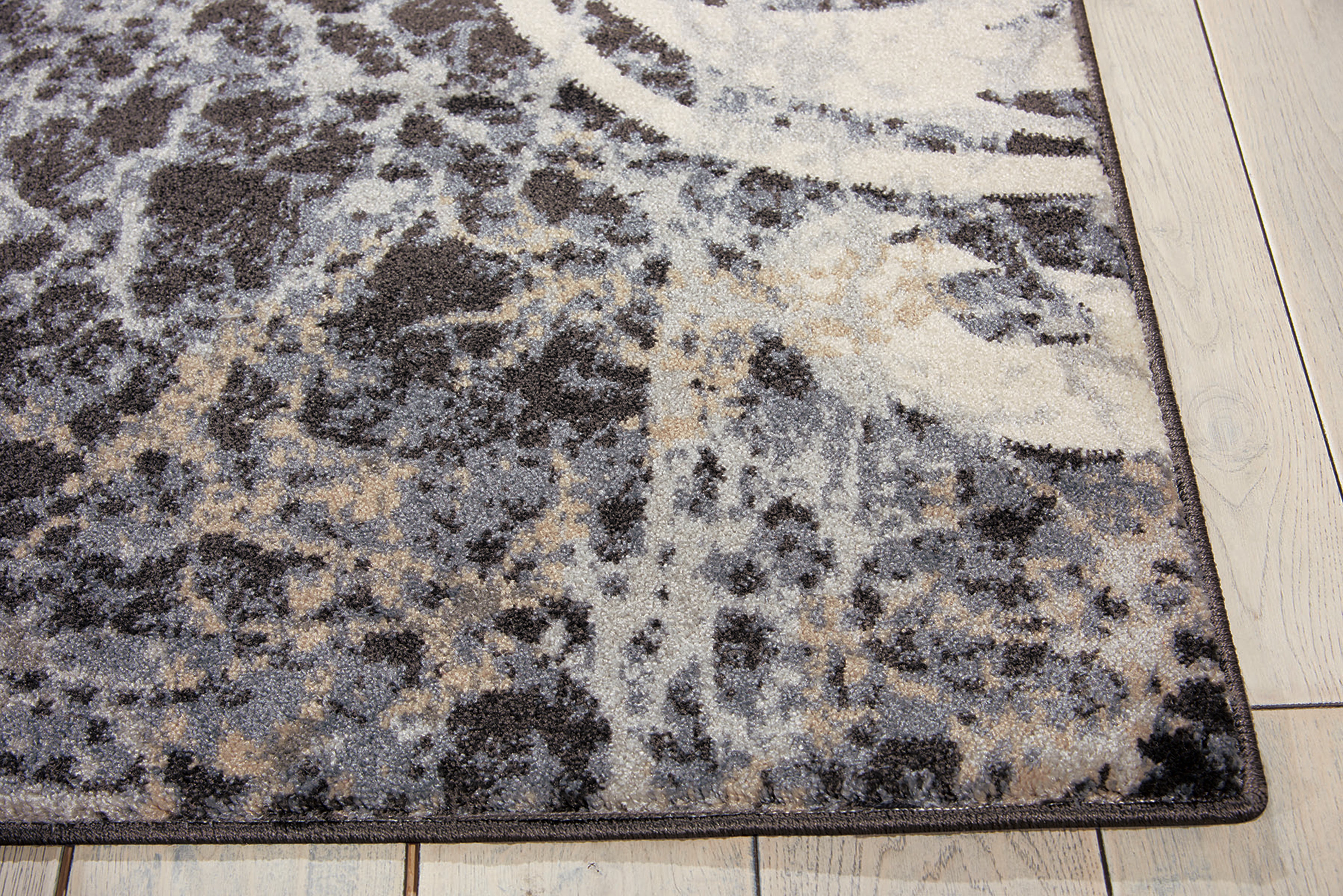 Nourison Maxell MAE10 Ivory/Charcoal Rug